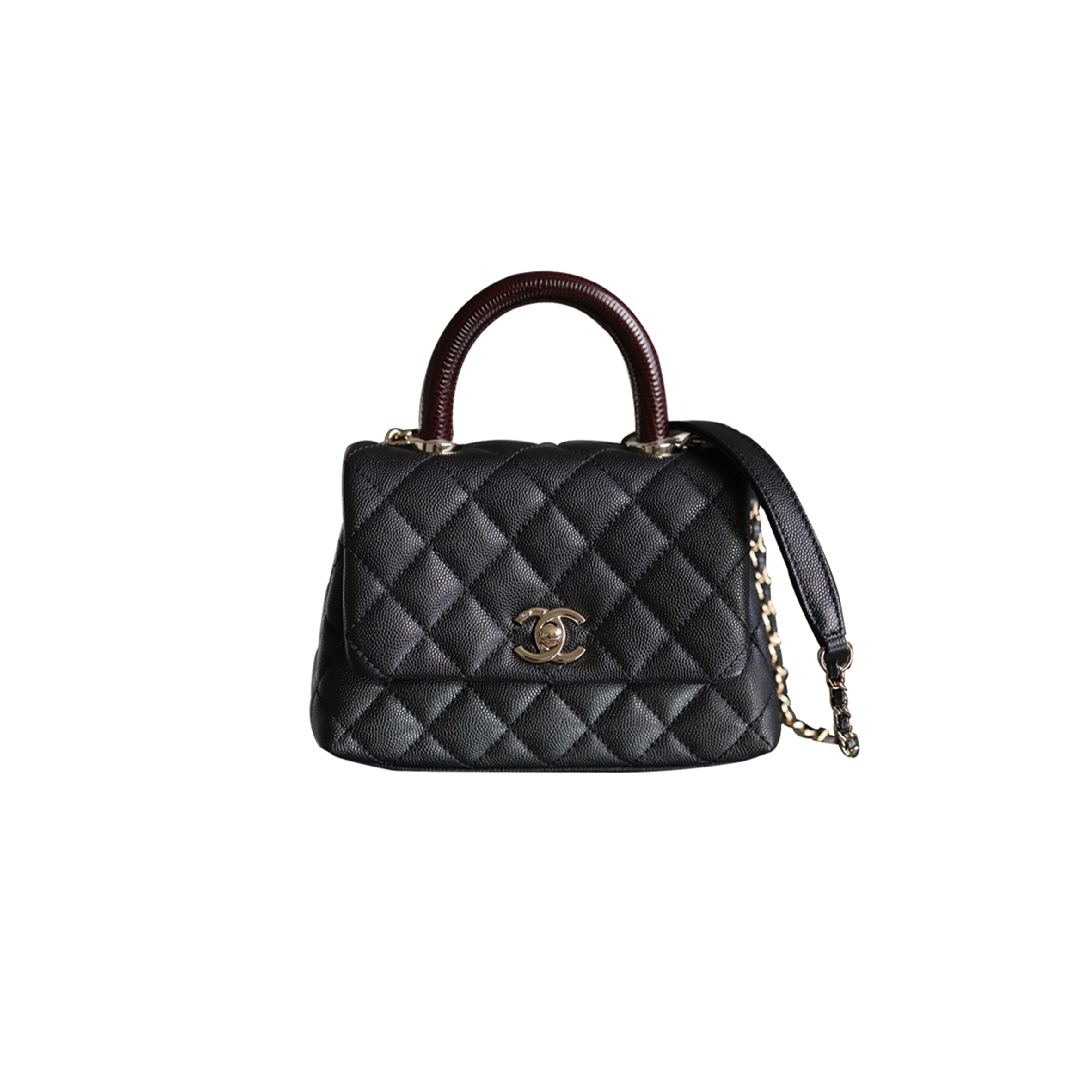 CHANEL MASTER MINI COCO HANDLE TO COVER THE BAG OPENING A92990 (19*13*9cm)